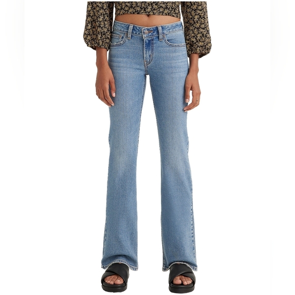 Levi's Women's Superlow Low Rise Straight Leg Bootcut Jeans Size 28 Y2K Festival - Picture 1 of 12